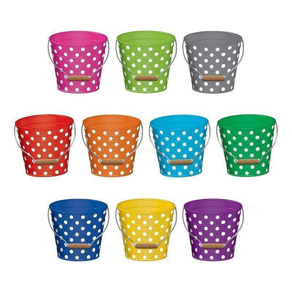 Learning Materials Polka Dots Buckets Accents TEACHER CREATED RESOURCES