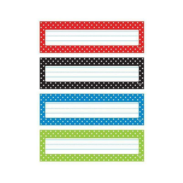 Learning Materials Polka Dots Desk Toppers Name Plates TREND ENTERPRISES INC.