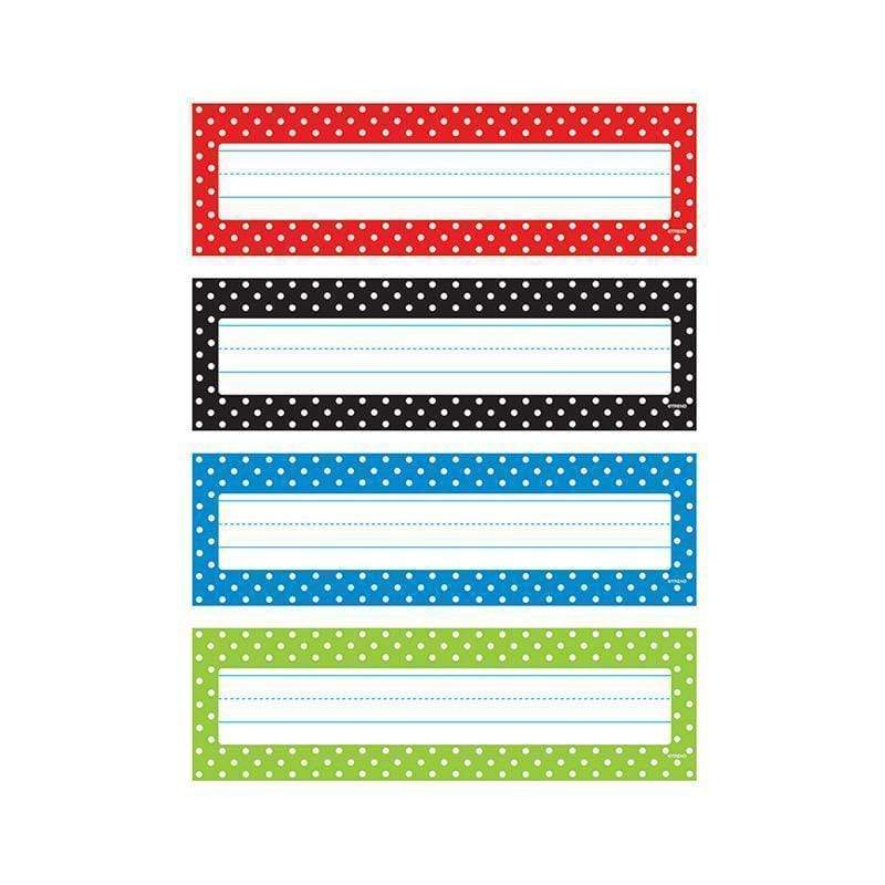 Learning Materials Polka Dots Desk Toppers Name Plates TREND ENTERPRISES INC.