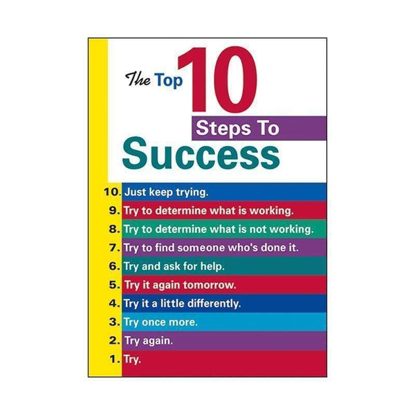 Learning Materials Poster The Top 10 Steps To Success TREND ENTERPRISES INC.