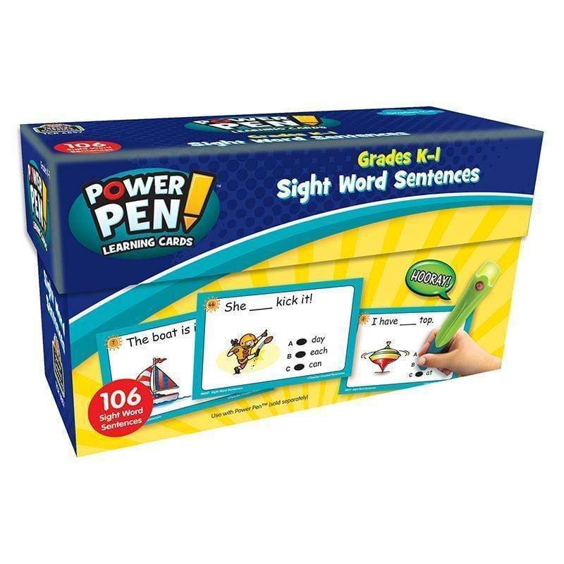 Learning Materials Power Pen Learning Cards Sight Word TEACHER CREATED RESOURCES