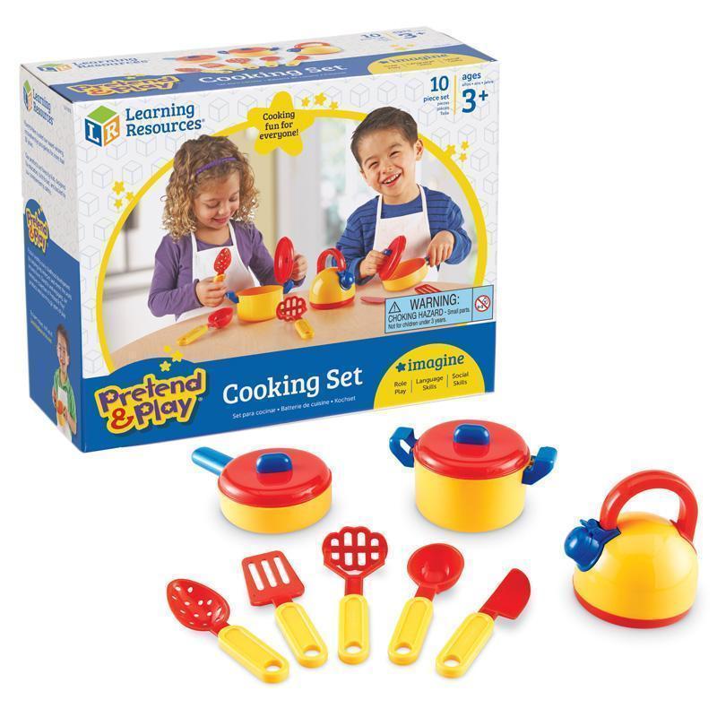 Learning Materials Pretend & Play Cooking Set 10 Pcs LEARNING RESOURCES