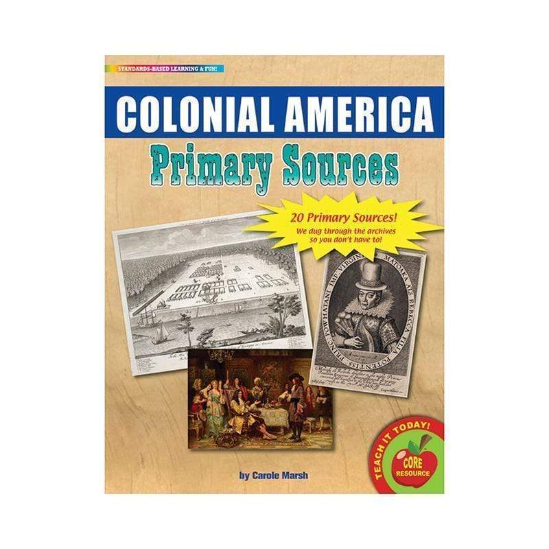 Learning Materials Primary Sources Colonial America GALLOPADE