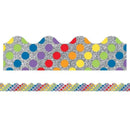 Learning Materials Rainbow Dots On Glitter Border CARSON DELLOSA