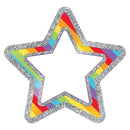 Learning Materials Rainbow Glitter Stars Cut Outs CARSON DELLOSA