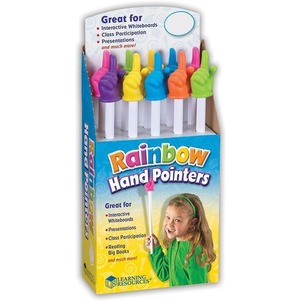 Learning Materials Rainbow Hand Pointers 10/Set Pop LEARNING RESOURCES