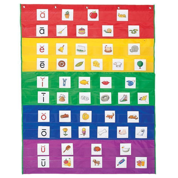 Learning Materials Rainbow Pocket Chart LEARNING RESOURCES