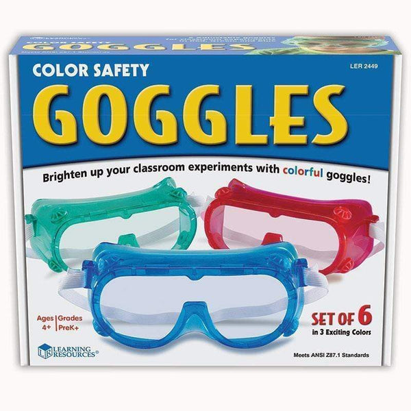 Learning Materials Rainbow Safety Goggles Set Of 6 LEARNING RESOURCES