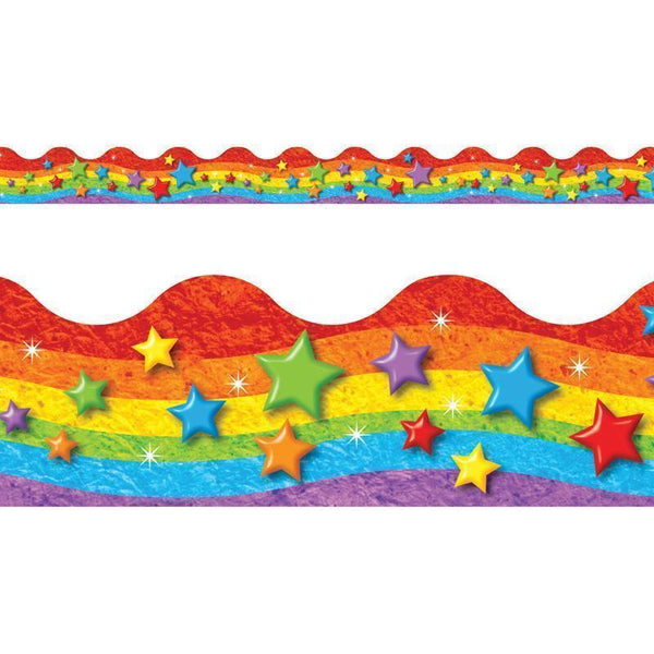 Rainbow & Stars Trimmers Scalloped