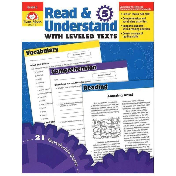 Learning Materials Read And Understand With Leveled EVAN-MOOR