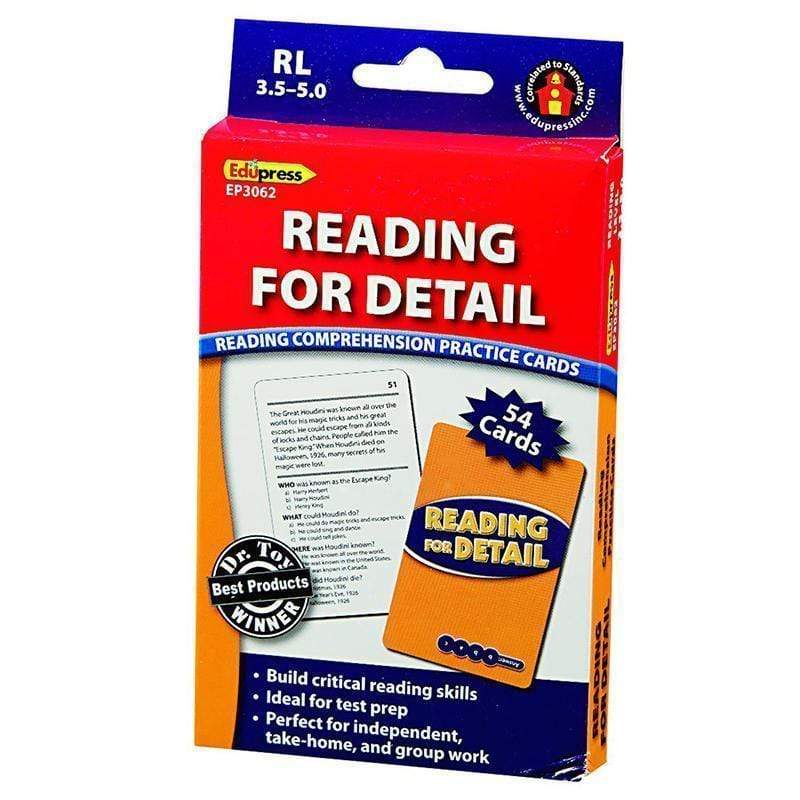 Learning Materials Reading For Detail 3.5 5.0 TEACHER CREATED RESOURCES