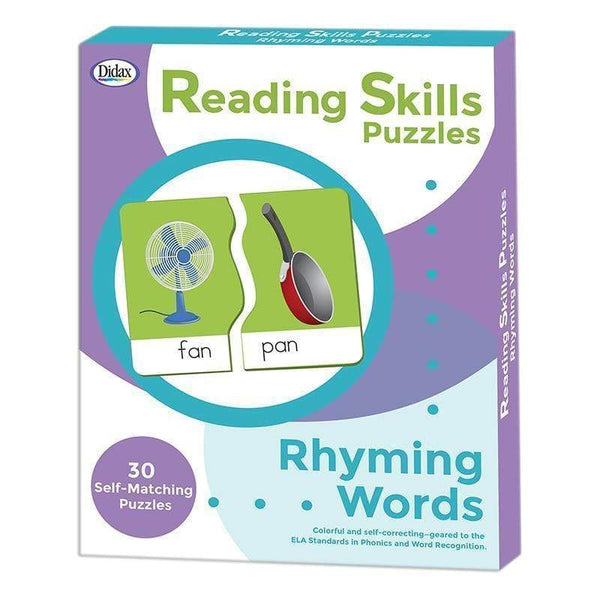 Learning Materials Reading Skills Puzzle Rhyming Words DIDAX