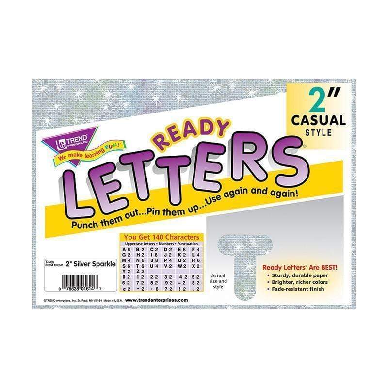 Learning Materials Ready Letters 2 Inch Casual Silver TREND ENTERPRISES INC.