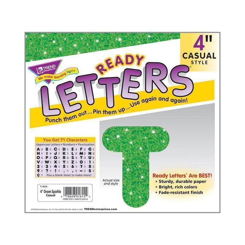 Learning Materials Ready Letters 4 Casual Green TREND ENTERPRISES INC.