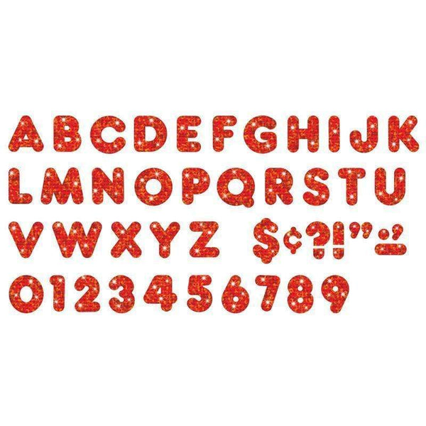 Learning Materials Ready Letters 4 Casual Red Sparkle TREND ENTERPRISES INC.