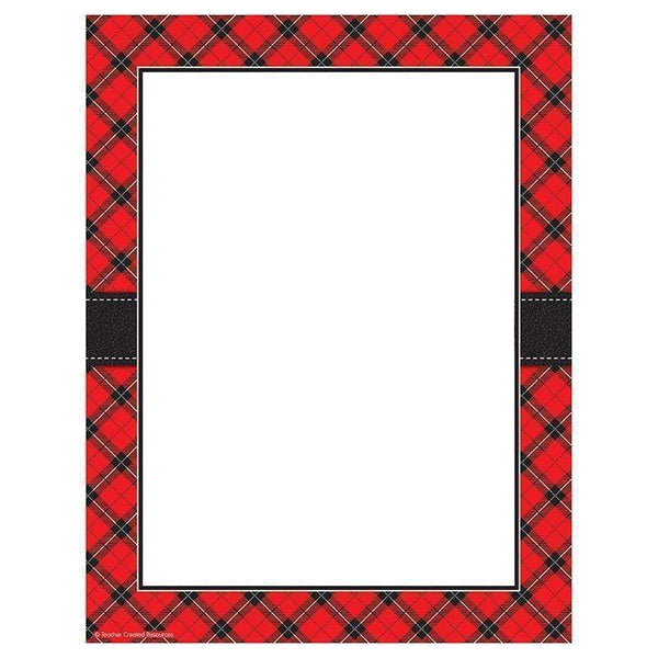 Learning Materials Red Plaid Computer Paper TEACHER CREATED RESOURCES