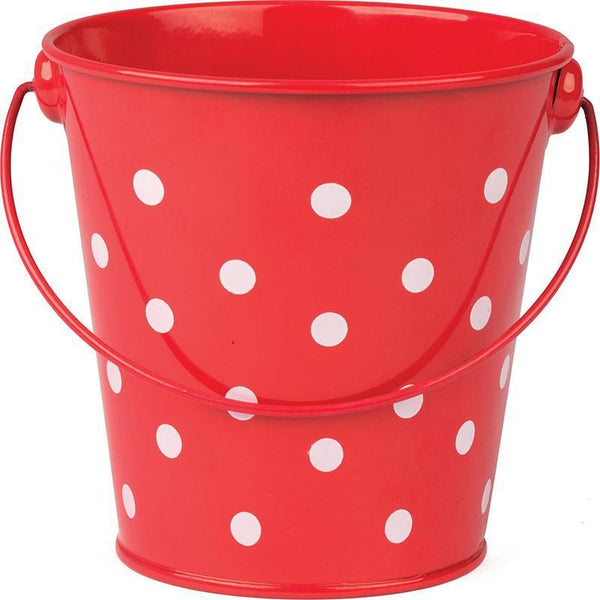 Learning Materials Red Polka Dots Bucket TEACHER CREATED RESOURCES