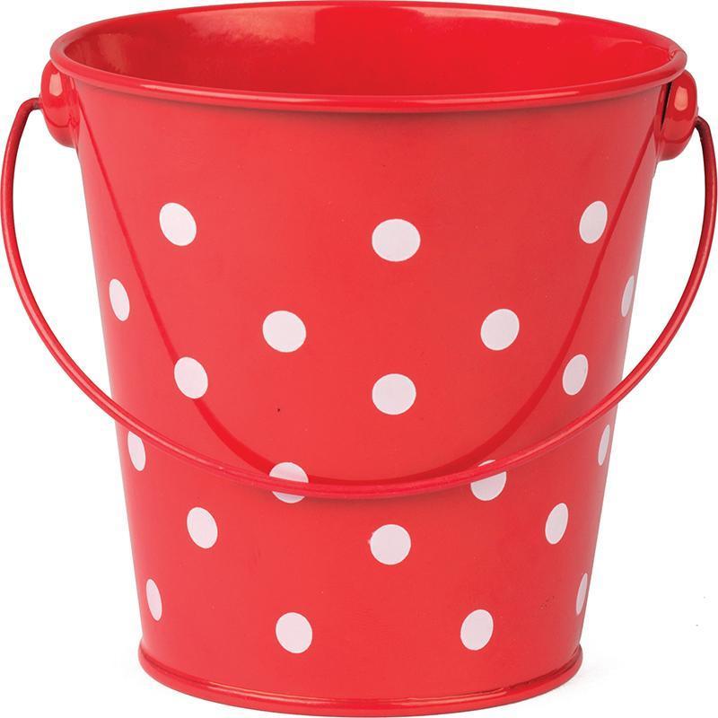 Learning Materials Red Polka Dots Bucket TEACHER CREATED RESOURCES