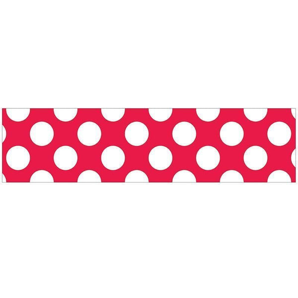 Learning Materials Red With Polka Dot Straight Borders CARSON DELLOSA