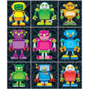 Learning Materials Robots Prize Pack Stickers CARSON DELLOSA