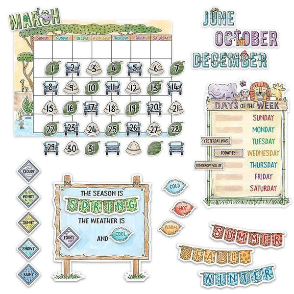 Learning Materials Safari Friends Calendar Set Bb CREATIVE TEACHING PRESS