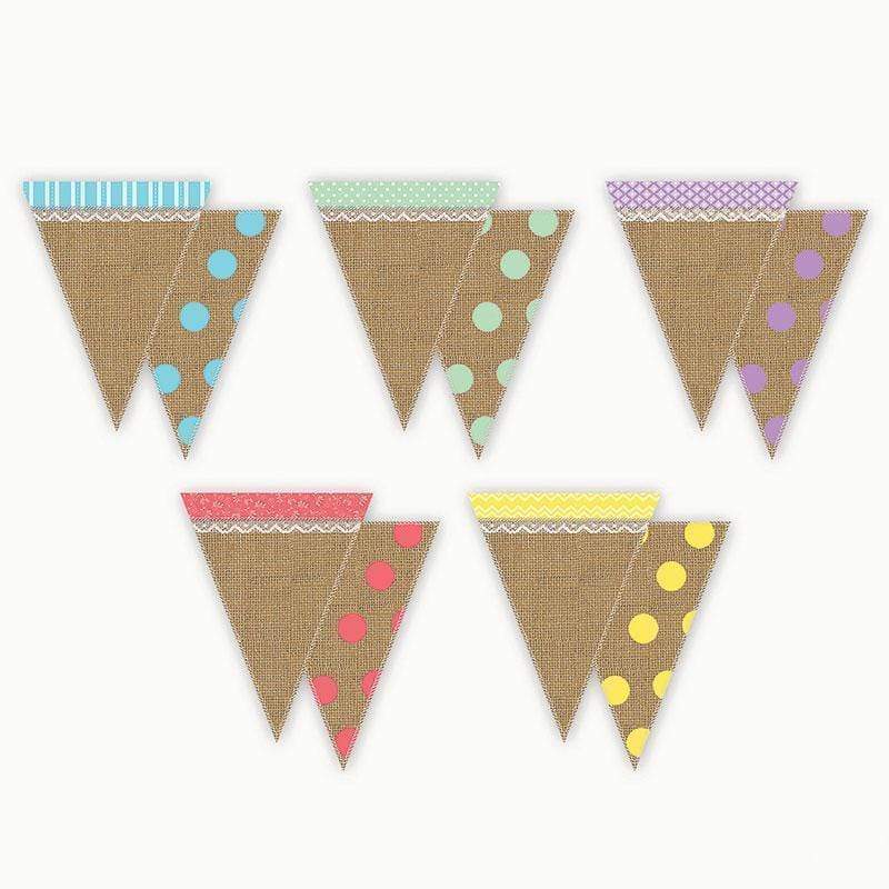 Learning Materials SHABBY CHIC PENNANTS TEACHER CREATED RESOURCES