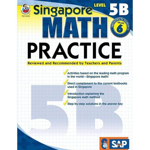 Learning Materials Singapore Math Level 5 B Gr 6 CARSON DELLOSA