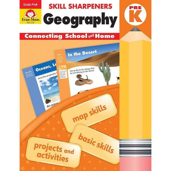 Learning Materials Skill Sharpeners Geography Gr Pre K EVAN-MOOR