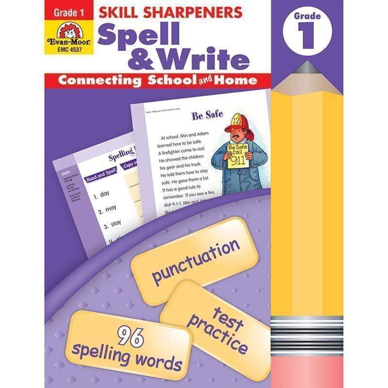 Learning Materials Skill Sharpeners Spell & Write Gr 1 EVAN-MOOR