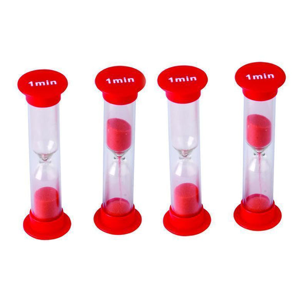 Learning Materials Small Sand Timer 1 Minute 4 Pk TEACHER CREATED RESOURCES