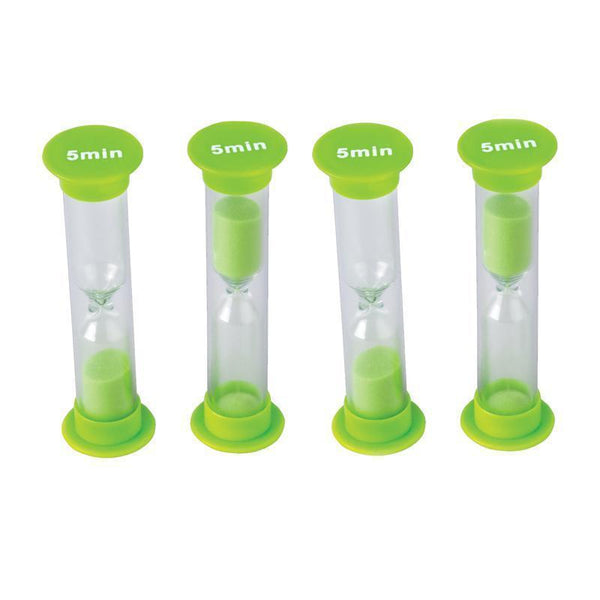 Learning Materials Small Sand Timer 5 Minute 4 Pack TEACHER CREATED RESOURCES