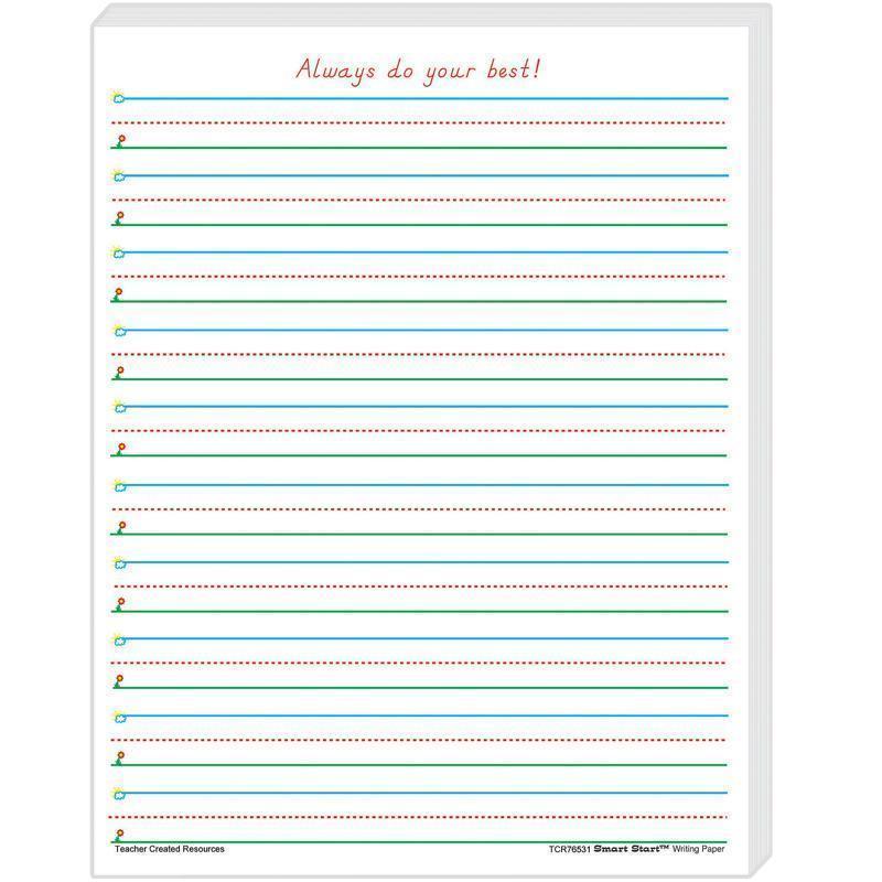 Learning Materials Smart Start 1 2 Writing Paper 100 TEACHER CREATED RESOURCES