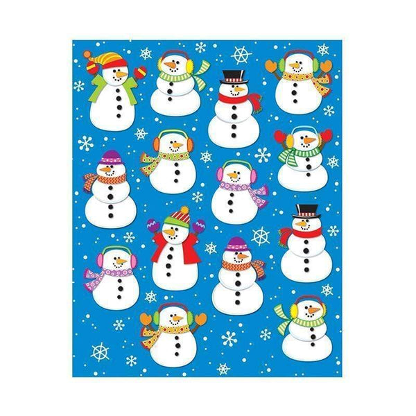 Learning Materials Snowmen Shape Stickers 84 Pk CARSON DELLOSA