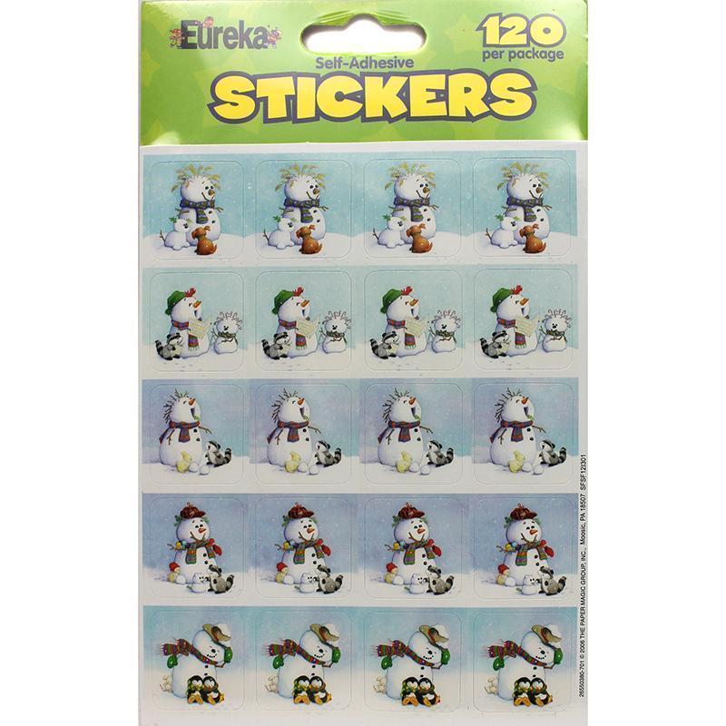 Learning Materials Snowmen Theme Stickers EUREKA