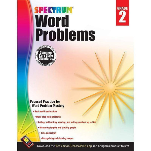 Learning Materials Spectrum Gr2 Word Problems Workbook CARSON DELLOSA