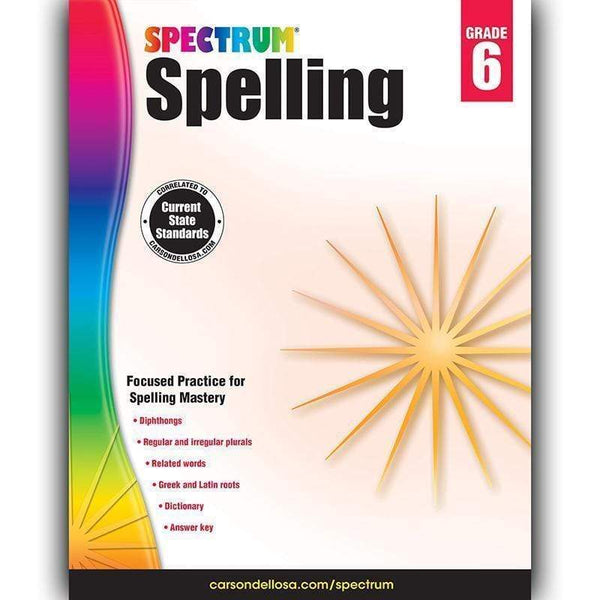 Learning Materials Spectrum Spelling Gr 6 CARSON DELLOSA