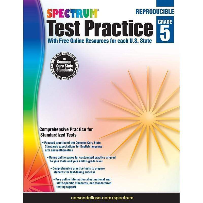 Learning Materials Spectrum Test Practice Wrkbk Gr 5 CARSON DELLOSA