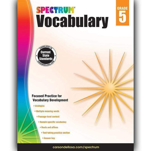 Learning Materials Spectrum Vocabulary Gr 5 CARSON DELLOSA