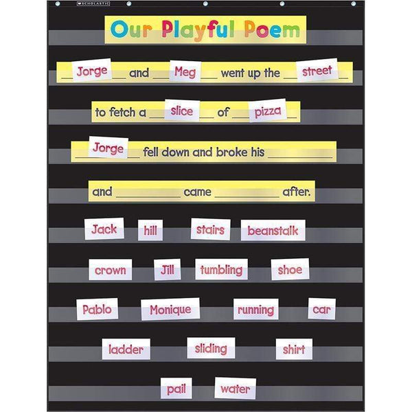 Learning Materials Standard Black Pocket Chart SCHOLASTIC TEACHING RESOURCES