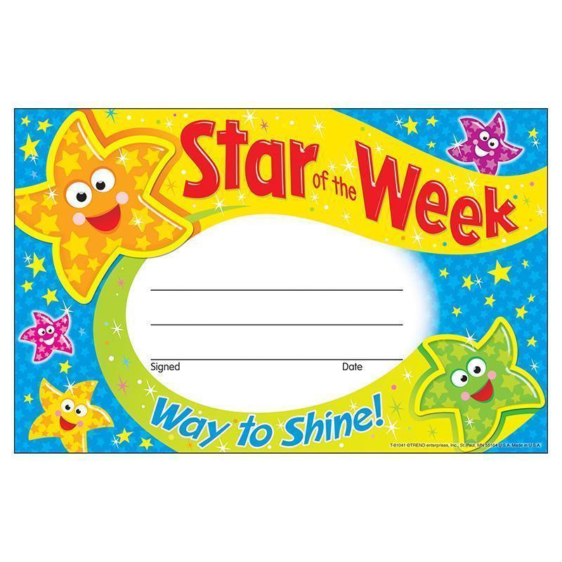 Learning Materials Star Of The Week Way To Shine TREND ENTERPRISES INC.