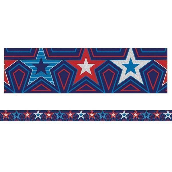 Learning Materials Star Spangled Straight Borders CARSON DELLOSA