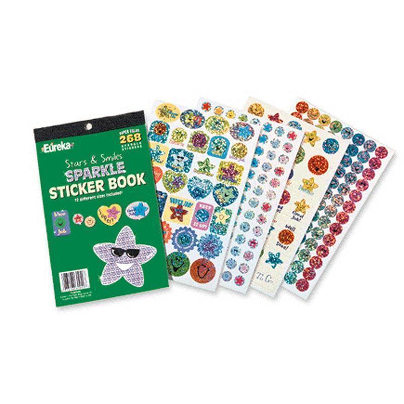 Learning Materials Stars & Smiles Sparkle Sticker Book EUREKA