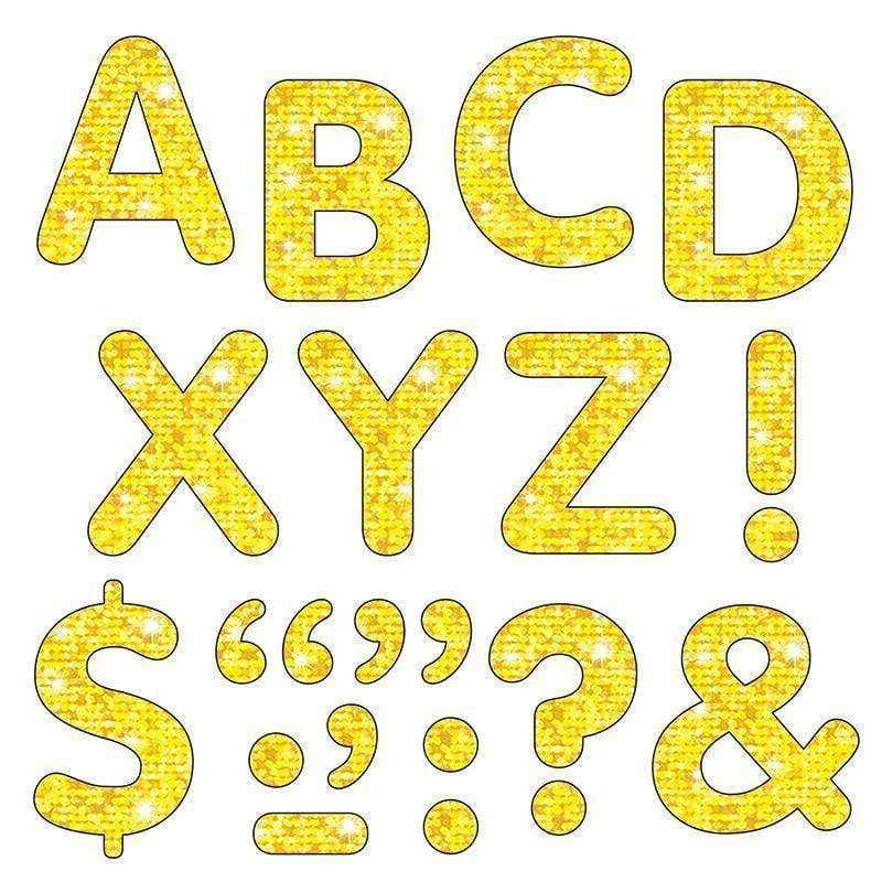 Learning Materials Stick Eze Stick On Letters Yellow TREND ENTERPRISES INC.