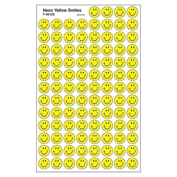 Learning Materials Sticker Neon Yellow Smiles TREND ENTERPRISES INC.