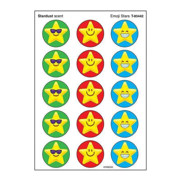 Learning Materials Stinky Sticker Lg Round Emoji Stars TREND ENTERPRISES INC.