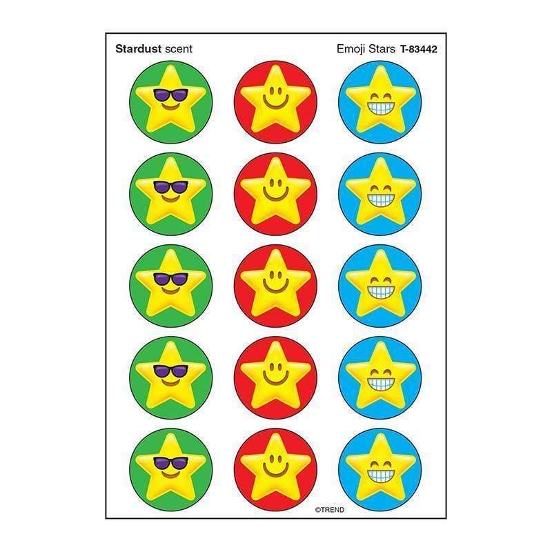 Learning Materials Stinky Sticker Lg Round Emoji Stars TREND ENTERPRISES INC.