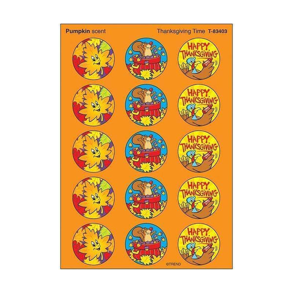 Learning Materials Stinky Stickers Thanksgiving 60/Pk TREND ENTERPRISES INC.