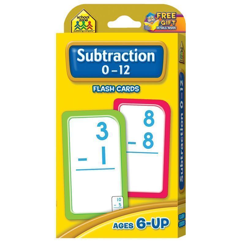 Subtraction 0 12 Flash Cards