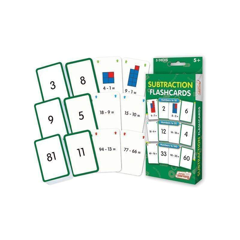 Learning Materials SUBTRACTION FLASH CARDS JUNIOR LEARNING