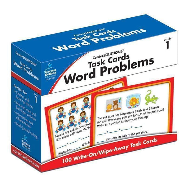 Learning Materials Task Cards Word Problems Gr 1 CARSON DELLOSA